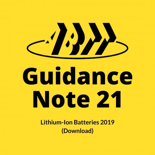 Guidance Note 21 &#8211; Lithium-Ion Batteries 2019 (Download)