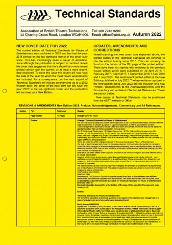 Standards Updates &#8211; Autumn 2022