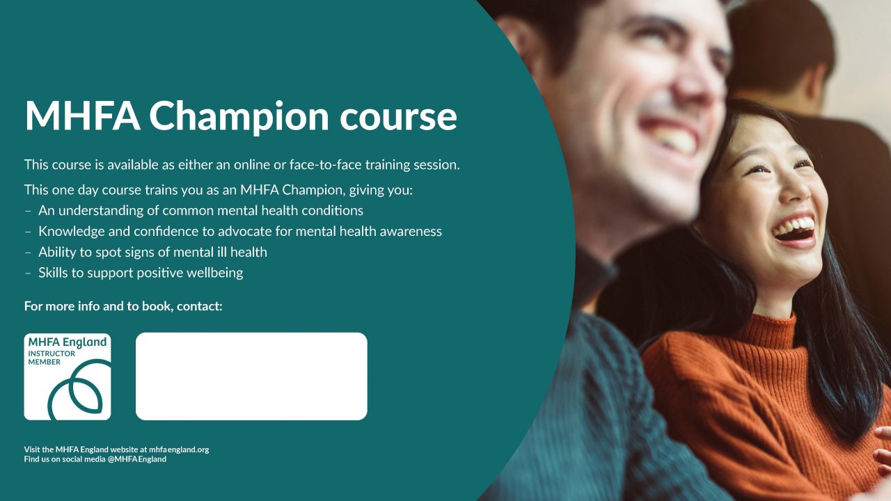 ABTT &#8211; Mental Health First Aider Champion Course