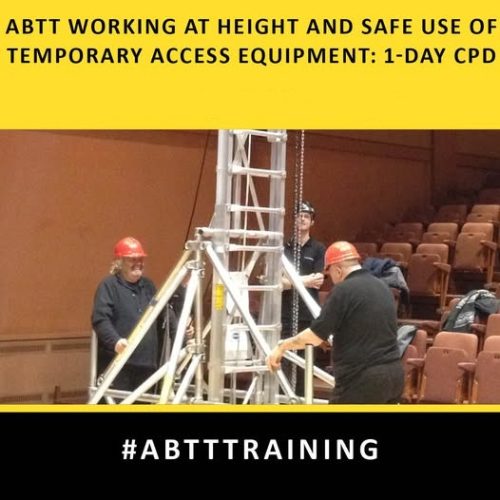 ABTT Safe Use of Temporary Access Equipment Course (1 day) &#8211; Glasgow, February 2027