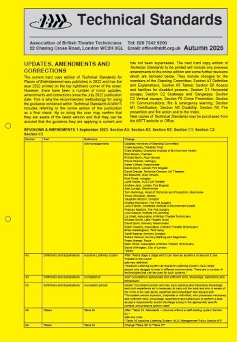 Standards Updates &#8211; Autumn 2025